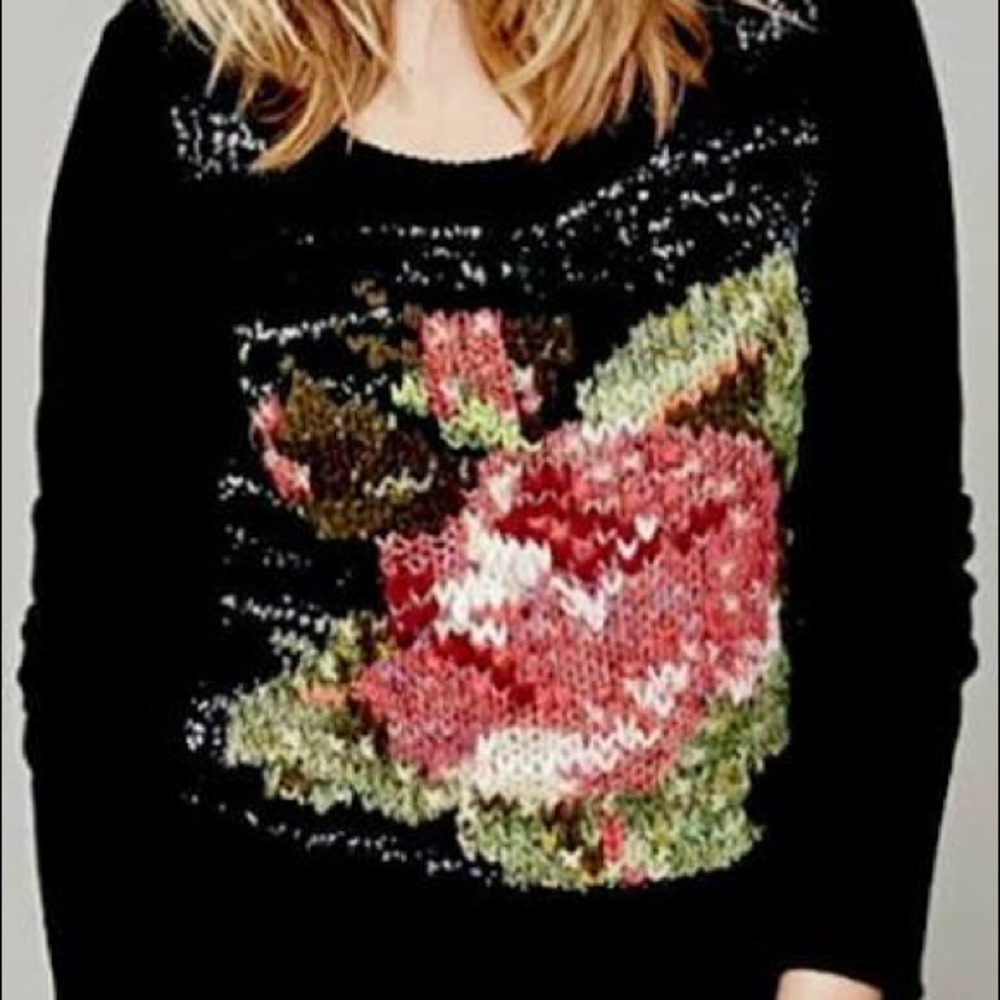 Free People “Magic Rose” Sweater